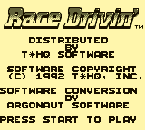 Race Drivin screenshot 3 for GameBoy